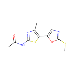 CSc1ncc(-c2sc(NC(C)=O)nc2C)o1 ZINC000095558529