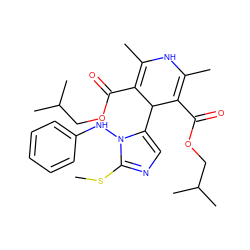 CSc1ncc(C2C(C(=O)OCC(C)C)=C(C)NC(C)=C2C(=O)OCC(C)C)n1Nc1ccccc1 ZINC000103217459