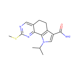 CSc1ncc2c(n1)-c1c(c(C(N)=O)cn1C(C)C)CC2 ZINC000144912891