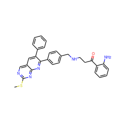 CSc1ncc2cc(-c3ccccc3)c(-c3ccc(CNCCC(=O)c4ccccc4N)cc3)nc2n1 ZINC000028980046