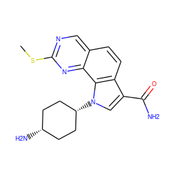 CSc1ncc2ccc3c(C(N)=O)cn([C@H]4CC[C@@H](N)CC4)c3c2n1 ZINC000261097536