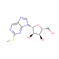 CSc1ncc2ncn([C@@H]3O[C@H](CO)[C@@H](O)[C@H]3O)c2n1 ZINC000001628006