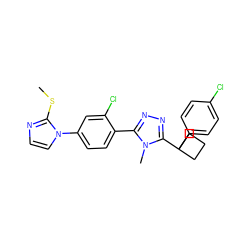 CSc1nccn1-c1ccc(-c2nnc(C3(c4ccc(Cl)cc4)CCC3)n2C)c(Cl)c1 ZINC000040973588