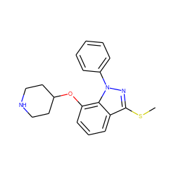 CSc1nn(-c2ccccc2)c2c(OC3CCNCC3)cccc12 ZINC000072175055