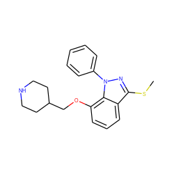 CSc1nn(-c2ccccc2)c2c(OCC3CCNCC3)cccc12 ZINC000072178667