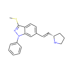 CSc1nn(-c2ccccc2)c2cc(/C=C/[C@@H]3CCCN3)ccc12 ZINC000169706059