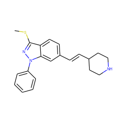 CSc1nn(-c2ccccc2)c2cc(/C=C/C3CCNCC3)ccc12 ZINC000169706042