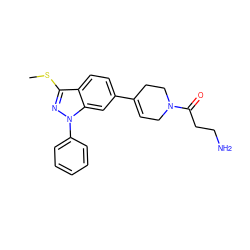 CSc1nn(-c2ccccc2)c2cc(C3=CCN(C(=O)CCN)CC3)ccc12 ZINC000169706044