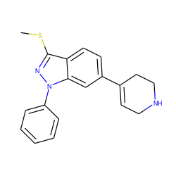 CSc1nn(-c2ccccc2)c2cc(C3=CCNCC3)ccc12 ZINC000072177671