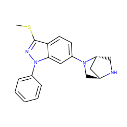 CSc1nn(-c2ccccc2)c2cc(N3C[C@H]4C[C@H]3CN4)ccc12 ZINC000261074038