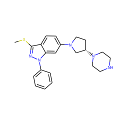 CSc1nn(-c2ccccc2)c2cc(N3CC[C@H](N4CCNCC4)C3)ccc12 ZINC000147343701