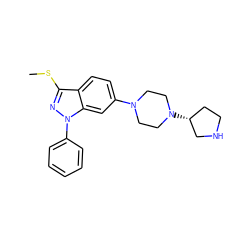 CSc1nn(-c2ccccc2)c2cc(N3CCN([C@@H]4CCNC4)CC3)ccc12 ZINC000147344555