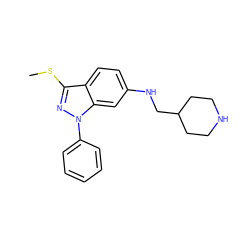 CSc1nn(-c2ccccc2)c2cc(NCC3CCNCC3)ccc12 ZINC000169706032