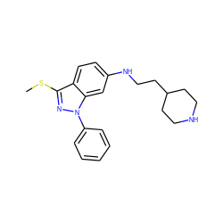 CSc1nn(-c2ccccc2)c2cc(NCCC3CCNCC3)ccc12 ZINC000169706053