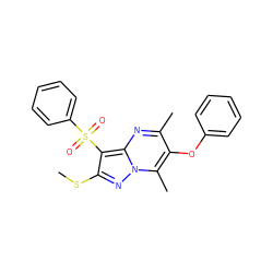 CSc1nn2c(C)c(Oc3ccccc3)c(C)nc2c1S(=O)(=O)c1ccccc1 ZINC000169699833