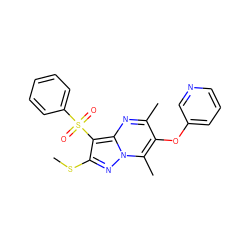 CSc1nn2c(C)c(Oc3cccnc3)c(C)nc2c1S(=O)(=O)c1ccccc1 ZINC000085393558