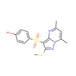 CSc1nn2c(C)cc(C)nc2c1S(=O)(=O)c1ccc(O)cc1 ZINC000066077582