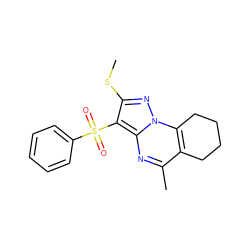 CSc1nn2c3c(c(C)nc2c1S(=O)(=O)c1ccccc1)CCCC3 ZINC000049113924