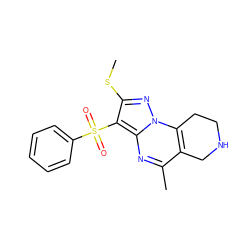 CSc1nn2c3c(c(C)nc2c1S(=O)(=O)c1ccccc1)CNCC3 ZINC000068153169