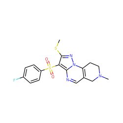 CSc1nn2c3c(cnc2c1S(=O)(=O)c1ccc(F)cc1)CN(C)CC3 ZINC000095555145