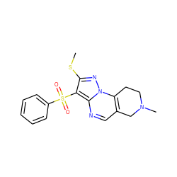 CSc1nn2c3c(cnc2c1S(=O)(=O)c1ccccc1)CN(C)CC3 ZINC000068153177