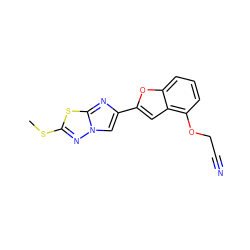 CSc1nn2cc(-c3cc4c(OCC#N)cccc4o3)nc2s1 ZINC000653761919