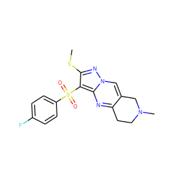 CSc1nn2cc3c(nc2c1S(=O)(=O)c1ccc(F)cc1)CCN(C)C3 ZINC000095557385