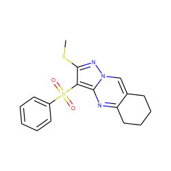 CSc1nn2cc3c(nc2c1S(=O)(=O)c1ccccc1)CCCC3 ZINC000049114951