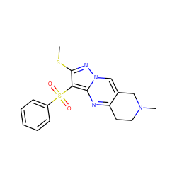 CSc1nn2cc3c(nc2c1S(=O)(=O)c1ccccc1)CCN(C)C3 ZINC000095556641