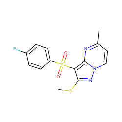 CSc1nn2ccc(C)nc2c1S(=O)(=O)c1ccc(F)cc1 ZINC000169699835