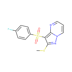 CSc1nn2cccnc2c1S(=O)(=O)c1ccc(F)cc1 ZINC000066156817