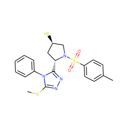 CSc1nnc([C@@H]2C[C@@H](S)CN2S(=O)(=O)c2ccc(C)cc2)n1-c1ccccc1 ZINC000013443265