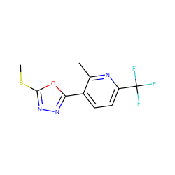 CSc1nnc(-c2ccc(C(F)(F)F)nc2C)o1 ZINC000000066290