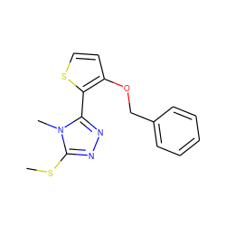 CSc1nnc(-c2sccc2OCc2ccccc2)n1C ZINC000001395876