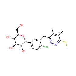 CSc1nnc(Cc2cc([C@@H]3O[C@H](CO)[C@@H](O)[C@H](O)[C@H]3O)ccc2Cl)c(C)c1C ZINC000049054766