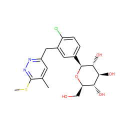 CSc1nnc(Cc2cc([C@@H]3O[C@H](CO)[C@@H](O)[C@H](O)[C@H]3O)ccc2Cl)cc1C ZINC000049054763