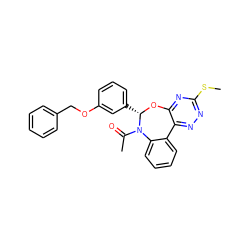 CSc1nnc2c(n1)O[C@@H](c1cccc(OCc3ccccc3)c1)N(C(C)=O)c1ccccc1-2 ZINC000002874235