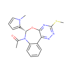 CSc1nnc2c(n1)O[C@@H](c1cccn1C)N(C(C)=O)c1ccccc1-2 ZINC000000684122