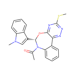 CSc1nnc2c(n1)O[C@@H](c1cn(C)c3ccccc13)N(C(C)=O)c1ccccc1-2 ZINC000002977890