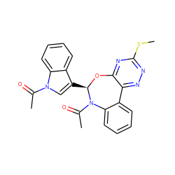 CSc1nnc2c(n1)O[C@H](c1cn(C(C)=O)c3ccccc13)N(C(C)=O)c1ccccc1-2 ZINC000012380266