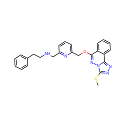 CSc1nnc2c3ccccc3c(OCc3cccc(CNCCc4ccccc4)n3)nn12 ZINC000026496476