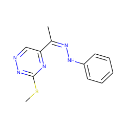 CSc1nncc(/C(C)=N\Nc2ccccc2)n1 ZINC000007043706