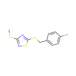 CSc1nsc(SCc2ccc(Cl)cc2)n1 ZINC000001079219