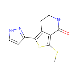 CSc1sc(-c2cc[nH]n2)c2c1C(=O)NCC2 ZINC000146717293