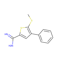 CSc1sc(C(=N)N)cc1-c1ccccc1 ZINC000028771140