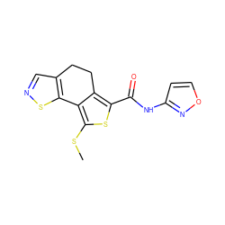 CSc1sc(C(=O)Nc2ccon2)c2c1-c1sncc1CC2 ZINC001772614680