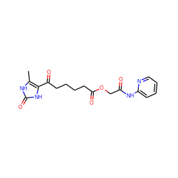 Cc1[nH]c(=O)[nH]c1C(=O)CCCCC(=O)OCC(=O)Nc1ccccn1 ZINC000006498261