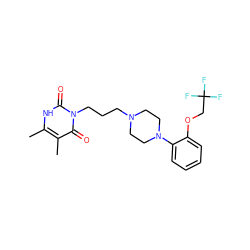 Cc1[nH]c(=O)n(CCCN2CCN(c3ccccc3OCC(F)(F)F)CC2)c(=O)c1C ZINC000013489999