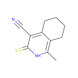 Cc1[nH]c(=S)c(C#N)c2c1CCCC2 ZINC000005537742