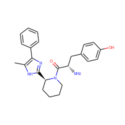 Cc1[nH]c([C@@H]2CCCCN2C(=O)[C@@H](N)Cc2ccc(O)cc2)nc1-c1ccccc1 ZINC000013583526